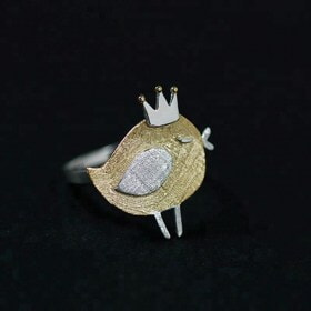 Wholesale-Cute-Princess-Bird-tortoise-finger-ring (2)